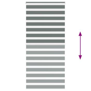 Zebrarollo Dunkelgrau 95x200 cm Stoffbreite 90,9 cm Polyester