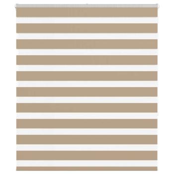 ARDEBO.de - Zebrarollo Sandbraun 135x150 cm Stoffbreite 130,9 cm Polyester