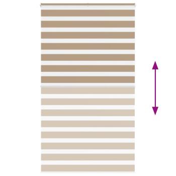 Zebrarollo Sandbraun 120x200 cm Stoffbreite 115,9 cm Polyester