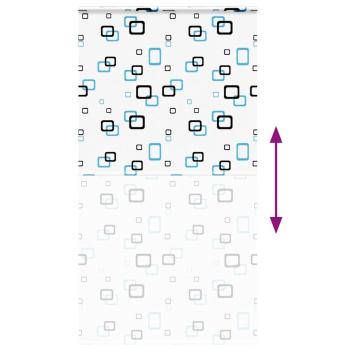 Duschrollo mit Kassette 130x240 cm Stoffbreite 126 cm