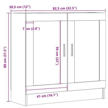 Bücherschrank Altholz-Optik 82,5x30,5x80 cm Holzwerkstoff