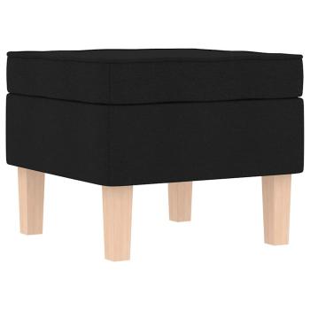 Schaukelsessel mit Hocker Schwarz Stoff