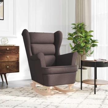 Schaukelsessel Dunkelbraun 74x90x102 cm Stoff