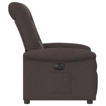 Relaxsessel Elektrisch Dunkelbraun Stoff