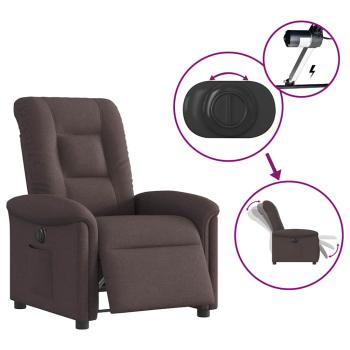 Relaxsessel Elektrisch Dunkelbraun Stoff