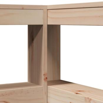 Massivholzbett mit Regal ohne Matratze 180x200 cm Kiefernholz