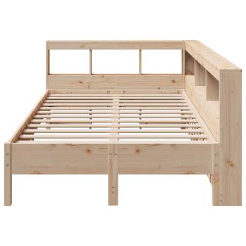 Massivholzbett mit Regal ohne Matratze 140x200 cm Kiefernholz