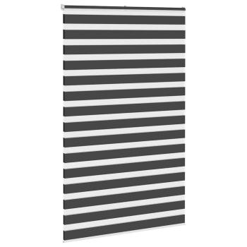 Doppelrollo Schwarz 150x230 cm Stoffbreite 145,9 cm Polyester