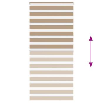 Zebrarollo Sandbraun 95x200 cm Stoffbreite 90,9 cm Polyester