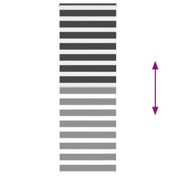 Zebrarollo Schwarz 70x230 cm Stoffbreite 65,9 cm Polyester