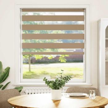 Doppelrollo Sandbraun 115x100 cm Stoffbreite 110,9 cm Polyester