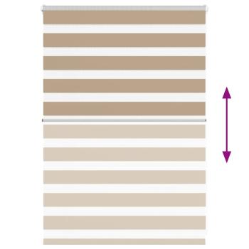 Doppelrollo Sandbraun 115x100 cm Stoffbreite 110,9 cm Polyester
