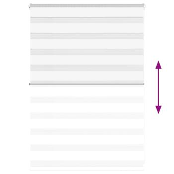 Zebrarollo Weiß 110x100 cm Stoffbreite 105,9 cm Polyester