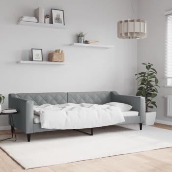 ARDEBO.de - Tagesbett Hellgrau 90x200 cm Stoff