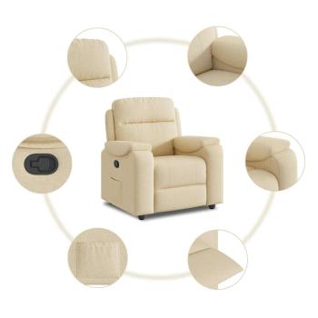 Relaxsessel Creme Stoff