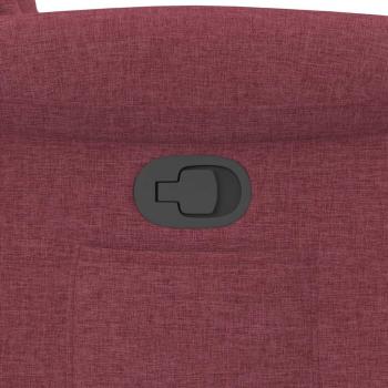 Relaxsessel mit Aufstehhilfe Weinrot Stoff