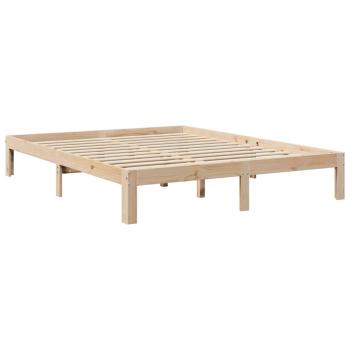 Massivholzbett mit Regal ohne Matratze 140x190 cm Kiefernholz