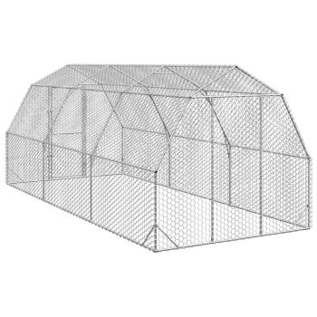 Hühnerstall 2,5x6x2,25 m Verzinkter Stahl