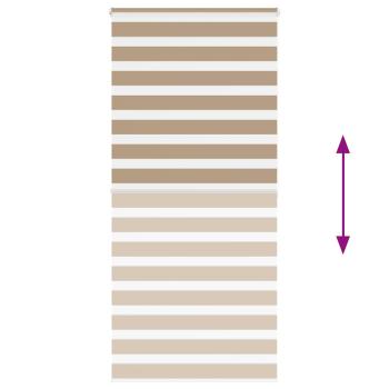 Zebrarollo Sandbraun 105x200 cm Stoffbreite 100,9 cm Polyester