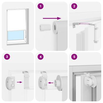 ARDEBO.de - Duschrollo 120x240 cm Stoffbreite 116 cm