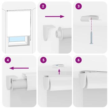 ARDEBO.de - Duschrollo mit Kassette 60x240 cm Stoffbreite 56 cm