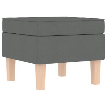 Schaukelsessel mit Hocker Dunkelgrau Stoff