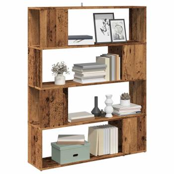ARDEBO.de - Bücherregal/Raumteiler Altholz-Optik 100x24x124,5 cm