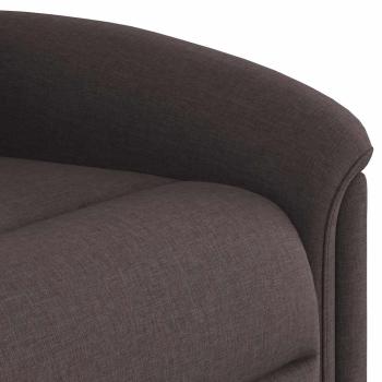 Relaxsessel mit Aufstehhilfe Dunkelbraun Stoff