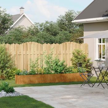 Pflanzkübel Rostig 280x40x40 cm Wetterfester Stahl