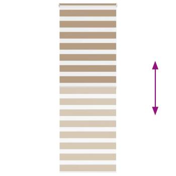 Zebrarollo Sandbraun 70x200 cm Stoffbreite 65,9 cm Polyester