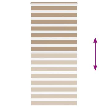 Zebrarollo Sandbraun 100x200 cm Stoffbreite 95,9 cm Polyester
