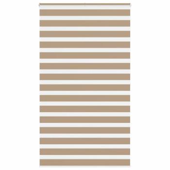 ARDEBO.de - Zebrarollo Sandbraun 125x200 cm Stoffbreite 120,9 cm Polyester