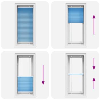 Plissee Blau 60x150 cm Stoffbreite 59,4 cm Polyester