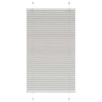 ARDEBO.de - Plissee Hellgrau 80x100 cm Stoffbreite 79,4 cm Polyester