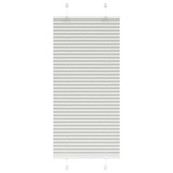 ARDEBO.de - Plissee Hellgrau 60x150 cm Stoffbreite 59,4 cm Polyester