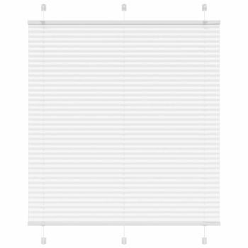 ARDEBO.de - Plissee Weiß 120x150 cm Stoffbreite 119,4 cm Polyester