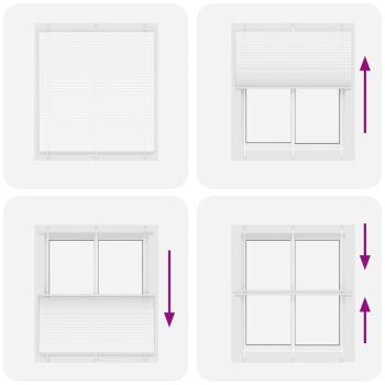 Plissee Weiß 120x150 cm Stoffbreite 119,4 cm Polyester