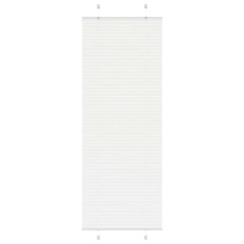 ARDEBO.de - Plissee Weiß 75x200 cm Stoffbreite 74,4 cm Polyester