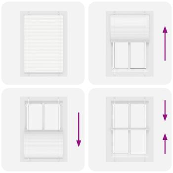 Plissee Weiß 85x150 cm Stoffbreite 84,4 cm Polyester