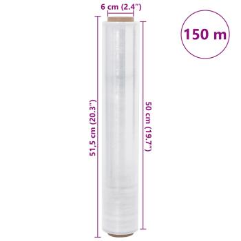 Stretchfolie 2 Stk. Transparent 17 ?m 50 cm x 150 m