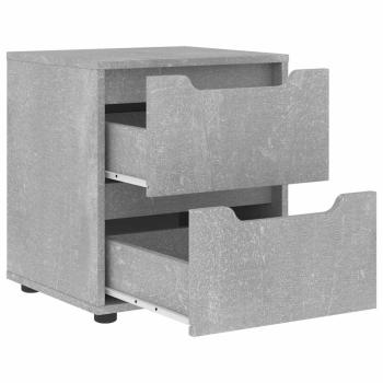 Nachttisch VISNES Betongrau 45x40x50 cm Holzwerkstoff