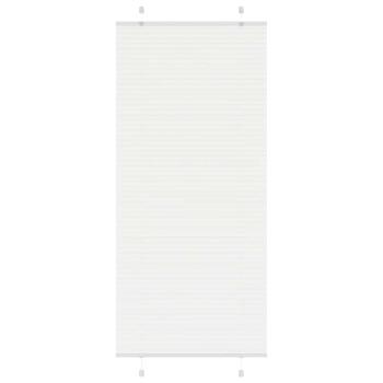 ARDEBO.de - Plissee Weiß 90x200 cm Stoffbreite 89,4 cm Polyester