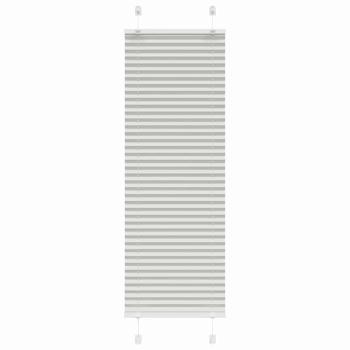 ARDEBO.de - Plissee Hellgrau 45x150 cm Stoffbreite 44,4 cm Polyester