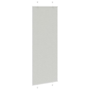 Plissee Hellgrau 80x200 cm Stoffbreite 79,4 cm Polyester