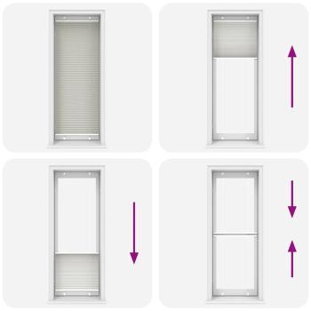 Plissee Hellgrau 80x200 cm Stoffbreite 79,4 cm Polyester