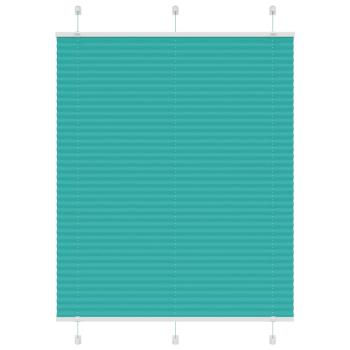 ARDEBO.de - Plissee Petrolgrün 110x100 cm Stoffbreite 109,4 cm Polyester