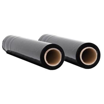 ARDEBO.de - Stretchfolie 2 Stk. Schwarz 30 ?m 50 cm x 150 m