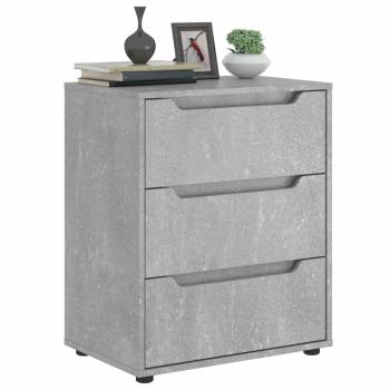 ARDEBO.de - Sideboard VISNES Betongrau 60x40x73 cm Holzwerkstoff