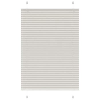 ARDEBO.de - Plissee Hellgrau 85x100 cm Stoffbreite 84,4 cm Polyester