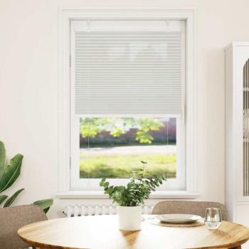 ARDEBO.de - Plissee Hellgrau 75x100 cm Stoffbreite 74,4 cm Polyester